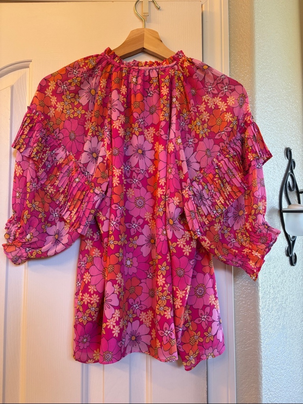 Ramy Brook Eugenia Blouse With Ruffled Sleeves - Picture 3 of 4